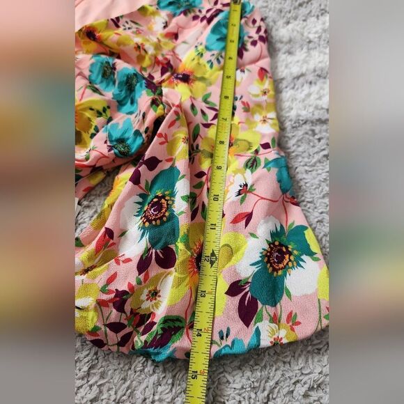 NWT $255 Aidan Mattox PRINTED COCKTAIL WRAP DRESS  Size 4 - Picture 3 of 4